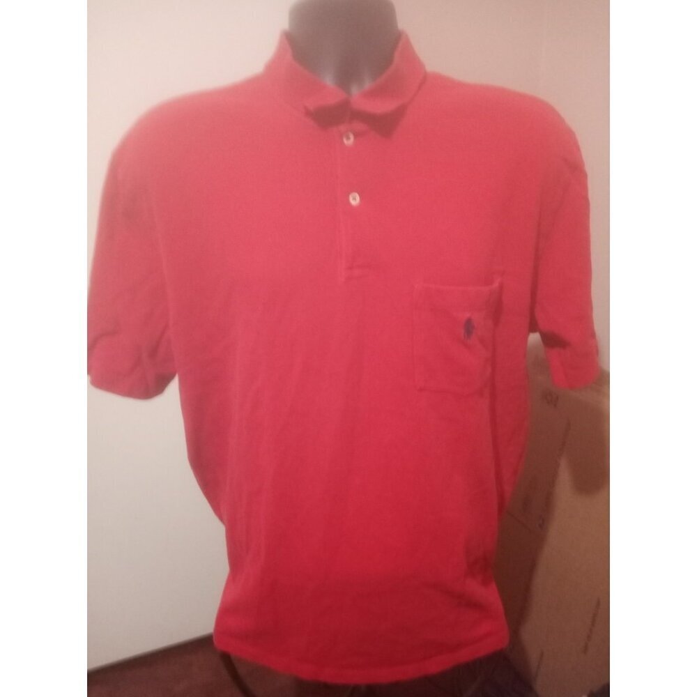 Polo Ralph Lauren Mens Pocket Polo Shirt Sz XL Red Embroidered Short sleeve